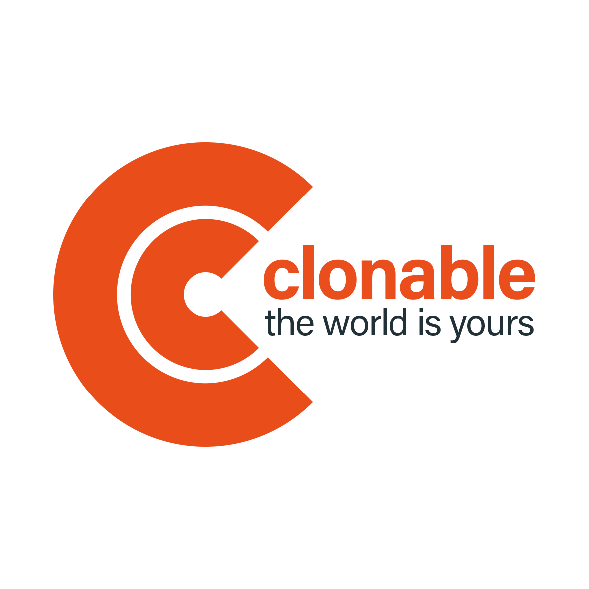 Clonable λογότυπο με σλόγκαν φωτεινό φόντο